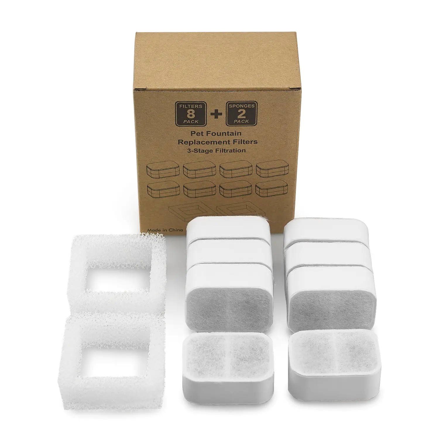 Ceramic Pet Water Dispenser with Activated Carbon Filter