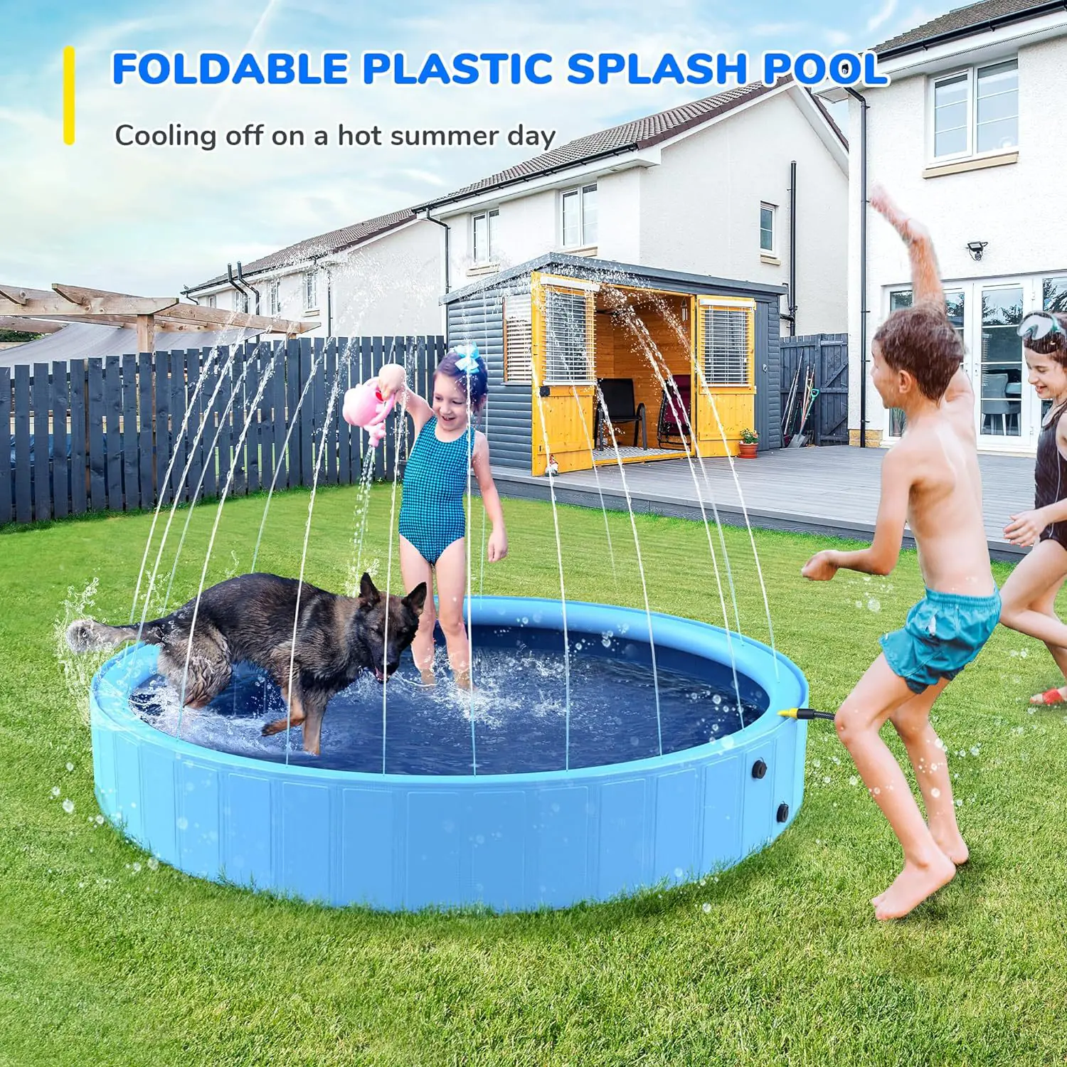 Foldable Pet Splash Pool for Dogs